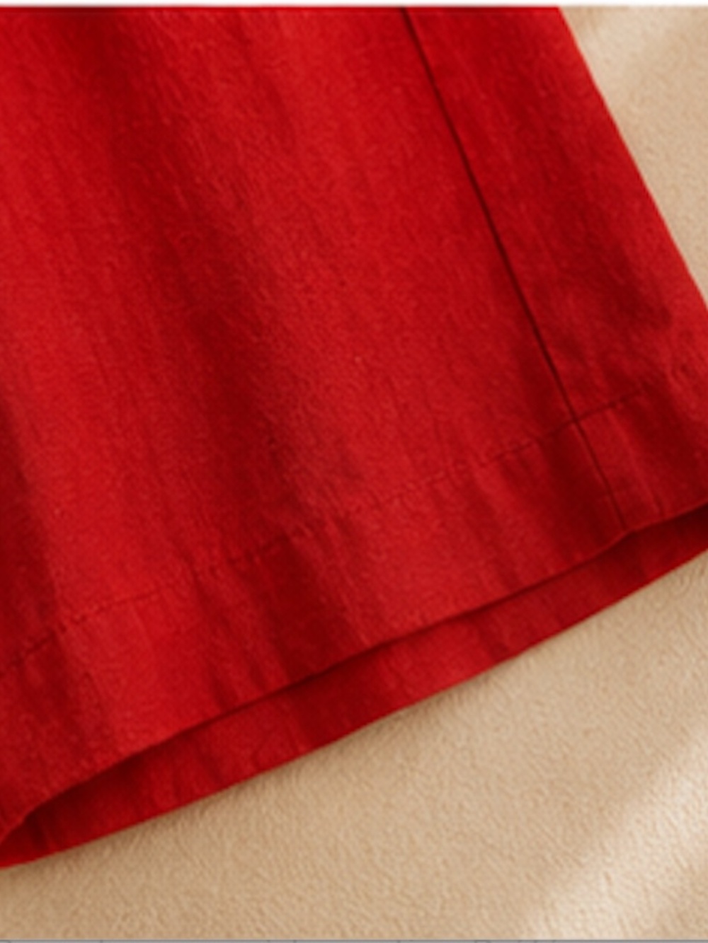 OAK + FORT Poppy Red Linen Blend Jumpsuit • Wide Leg • Size Small - Picture 7 of 9